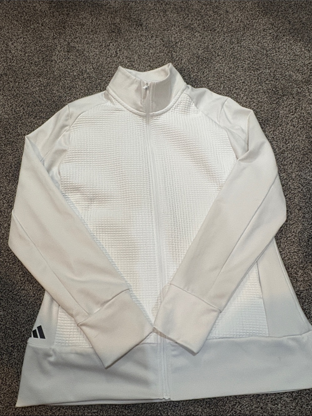 adidas White Women's Full-Zip Bomber Jacket